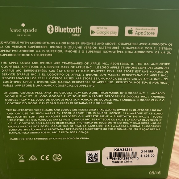 New Unopened Pink Kate Spade Activity Tracker Sleep Monitor Watch - Picture 7 of 8